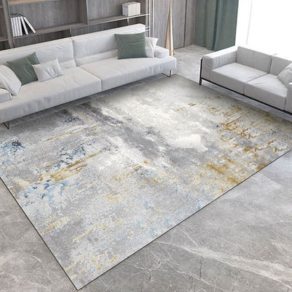 Rynx | Shabby Chic Steampunk Rug Multi-Color Rustic Surface Rug Pet Friendly Non-Slip Backing Stain Resistant Rug for Drawing Room