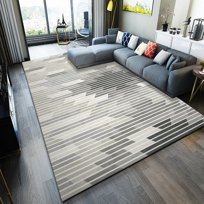Rynx | Fashion Modernism Rug Multi Colored Geometric Rug Stain Resistant Machine Wash Anti-Slip Backing Rug for Family Room