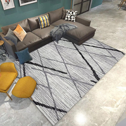 Rynx | Fashion Modernism Rug Multi Colored Geometric Rug Stain Resistant Machine Wash Anti-Slip Backing Rug for Family Room
