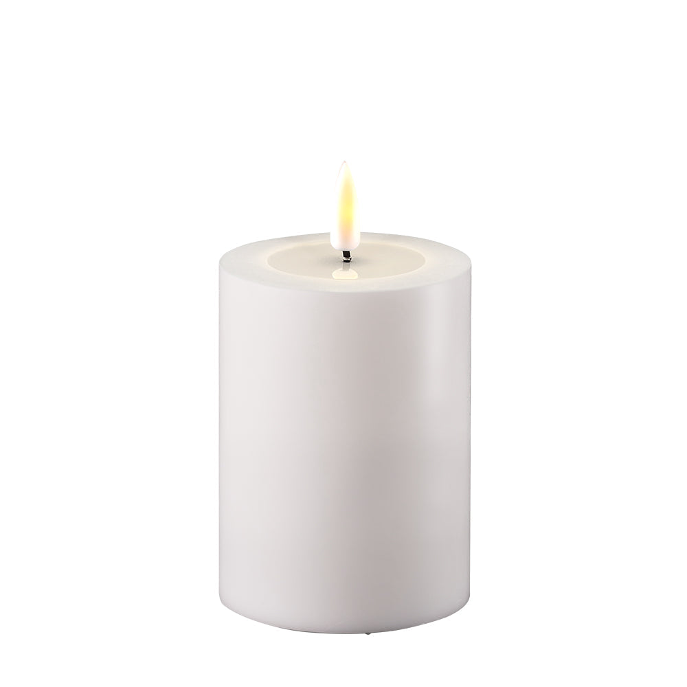 Rynx | Pillar Candle White 7.5 x 10 cm Outdoor