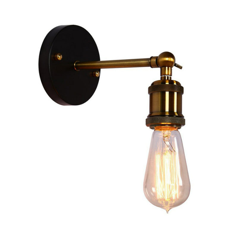 Rynx | Exposed Bulb Design Metal Wall Lamp Factory 1 Head Dining Room Wall Light with Swivel Joint