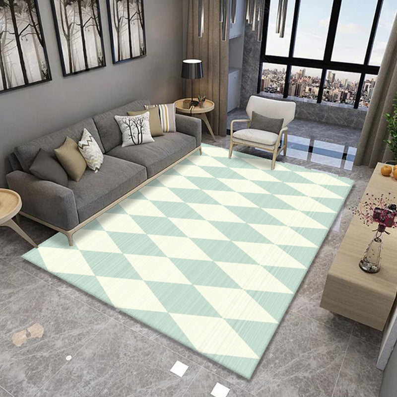 Rynx | Formal Living Room Rug Multi Color Geometric Patterned Carpet Synthetics Anti-Slip Backing Washable Rug