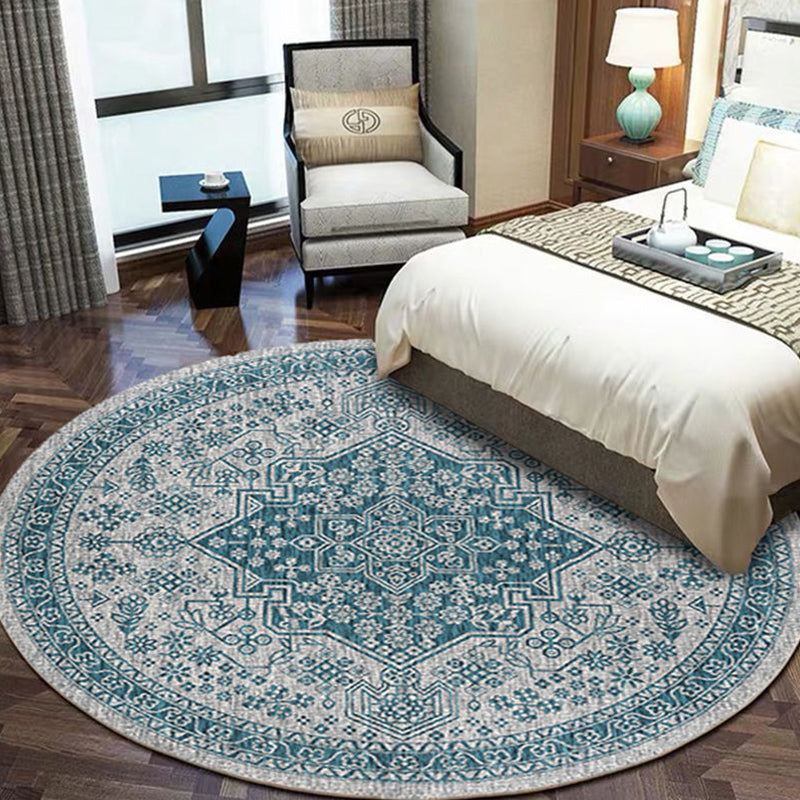 Rynx | Multicolored Antique Carpet Synthetic Geometric Carpet Non-Slip Back Pet-Friendly Indoor Carpet for Hall