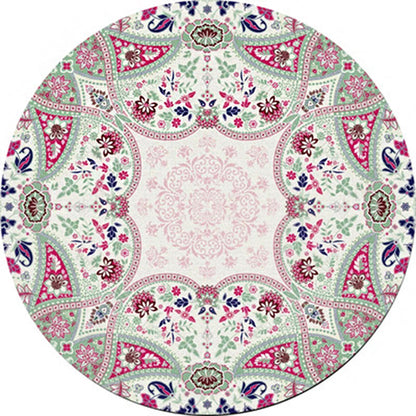 Rynx | Multicolored Antique Carpet Synthetic Geometric Carpet Non-Slip Back Pet-Friendly Indoor Carpet for Hall