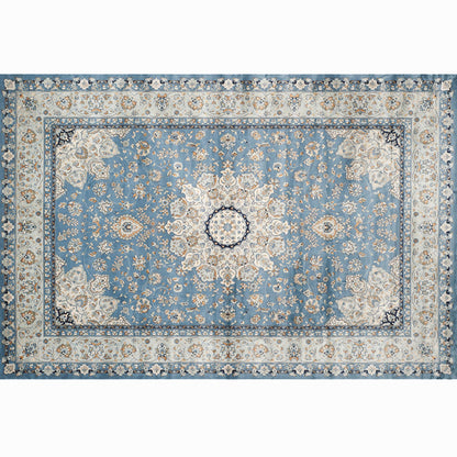Rynx | Multicolored Retro Rug Polyester Geometric Indoor Rug Non-Slip Back Pet-Friendly Low-Maintenance Rug for Room
