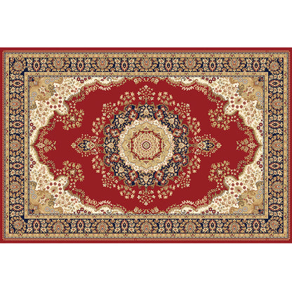 Rynx | Multicolored Retro Rug Polyester Geometric Indoor Rug Non-Slip Back Pet-Friendly Low-Maintenance Rug for Room