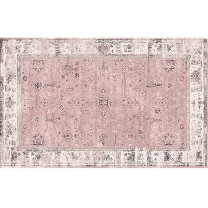 Rynx | Retro geometric pattern carpet multicolored synthetic area carpet non-slip pet-friendly washable carpet for room