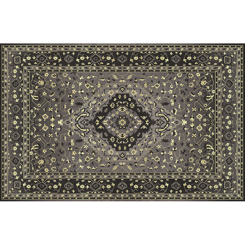 Rynx | Retro geometric pattern carpet multicolored synthetic area carpet non-slip pet-friendly washable carpet for room