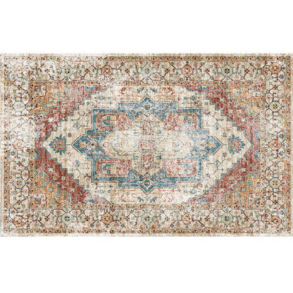 Rynx | Retro geometric pattern carpet multicolored synthetic area carpet non-slip pet-friendly washable carpet for room