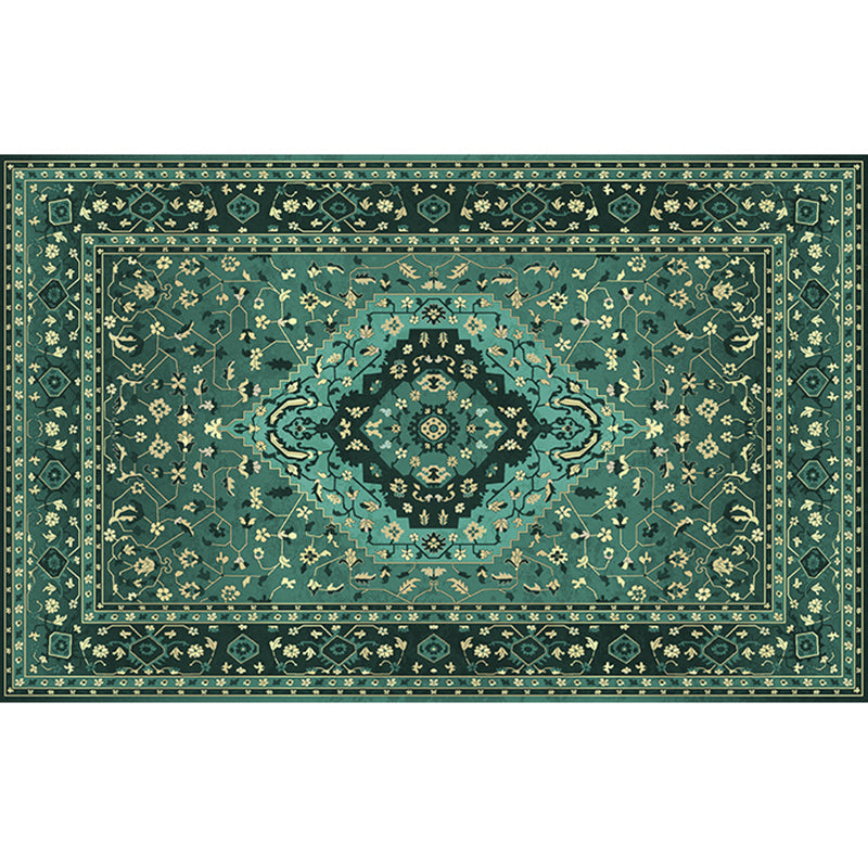 Rynx | Retro geometric pattern carpet multicolored synthetic area carpet non-slip pet-friendly washable carpet for room