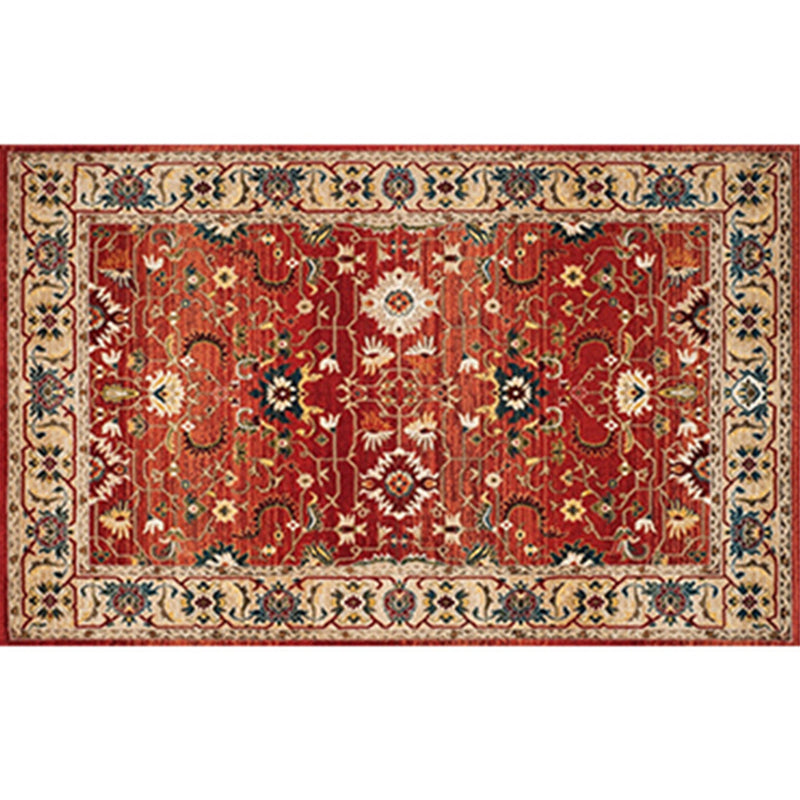 Rynx | Retro geometric pattern carpet multicolored synthetic area carpet non-slip pet-friendly washable carpet for room