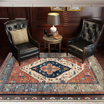 Rynx | Olden Parlor Rug Multicolored Geometrically Printed Indoor Rug Easy Care Pet Friendly