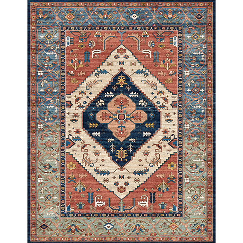Rynx | Olden Parlor Rug Multicolored Geometrically Printed Indoor Rug Easy Care Pet Friendly