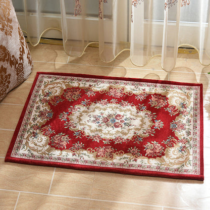 Rynx | Multicolored bedroom rug Shabby Chic floral pattern area rug acrylic non-slip backing stain-resistant rug