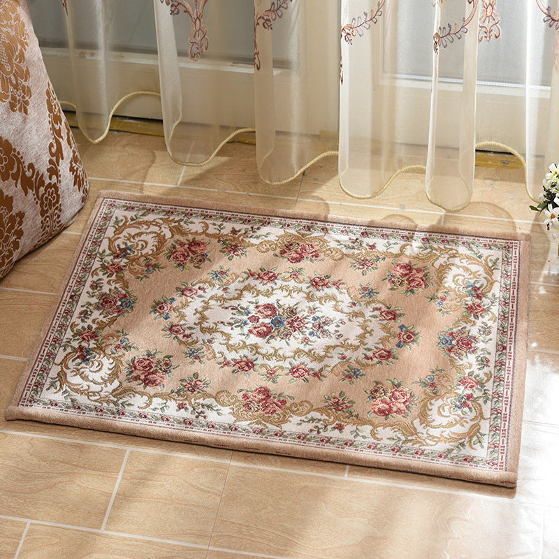 Rynx | Multicolored bedroom rug Shabby Chic floral pattern area rug acrylic non-slip backing stain-resistant rug