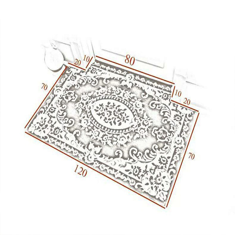 Rynx | Multicolored bedroom rug Shabby Chic floral pattern area rug acrylic non-slip backing stain-resistant rug