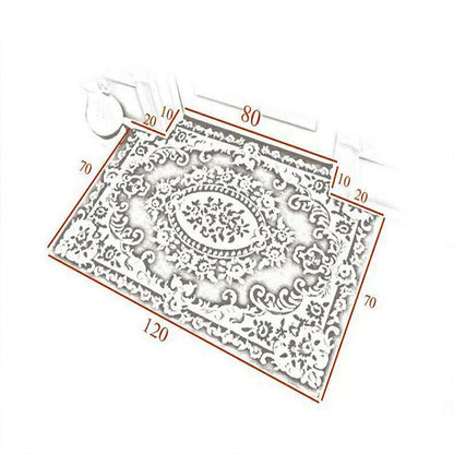 Rynx | Multicolored bedroom rug Shabby Chic floral pattern area rug acrylic non-slip backing stain-resistant rug