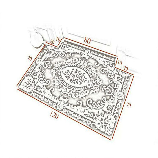 Rynx | Multicolored bedroom rug Shabby Chic floral pattern area rug acrylic non-slip backing stain-resistant rug