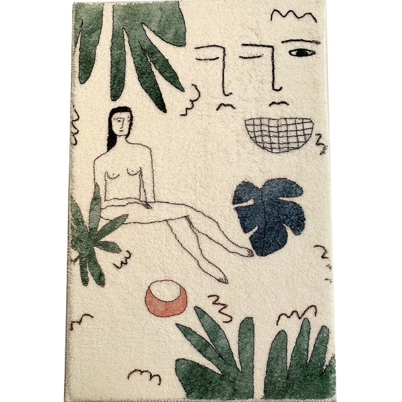 Rynx | Western Living Room Rug Multi Color Abstract Print Indoor Rug Polyster Anti-Slip Backing Stain-Resistant Carpet