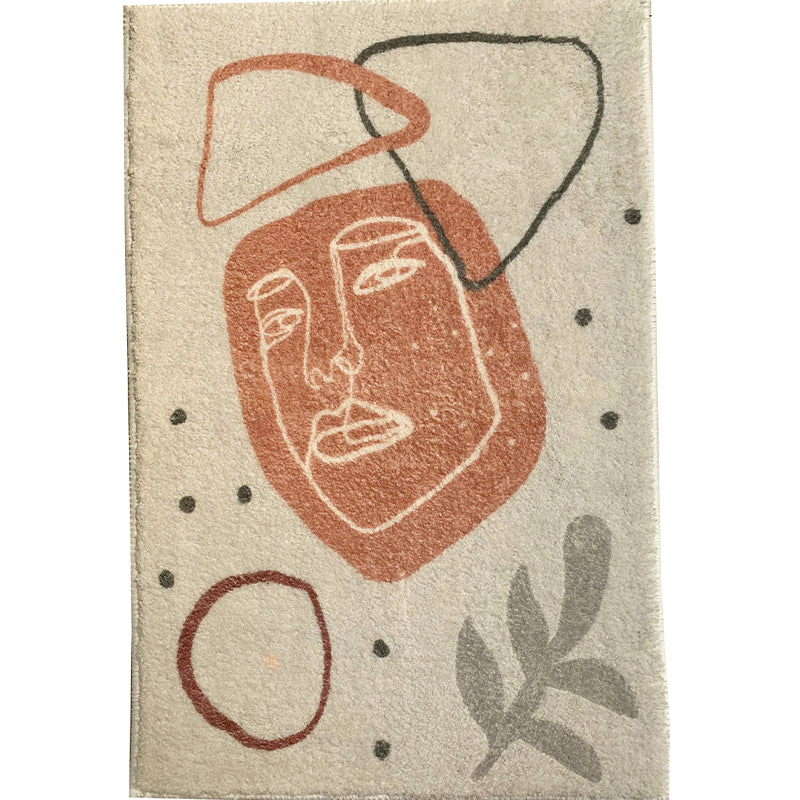 Rynx | Western Living Room Rug Multi Color Abstract Print Indoor Rug Polyster Anti-Slip Backing Stain-Resistant Carpet