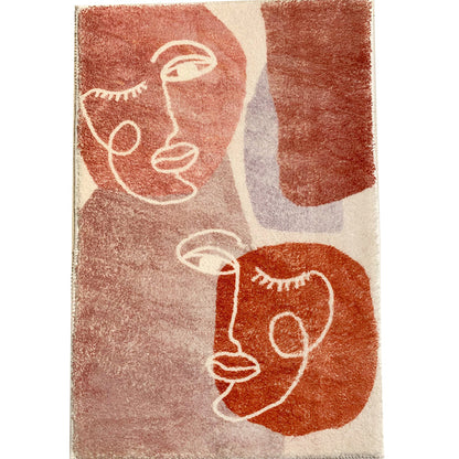 Rynx | Western Living Room Rug Multi Color Abstract Print Indoor Rug Polyster Anti-Slip Backing Stain-Resistant Carpet