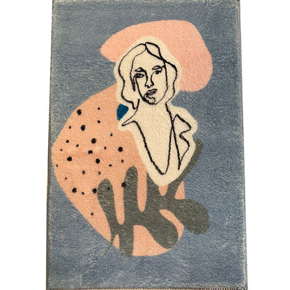 Rynx | Western Living Room Rug Multi Color Abstract Print Indoor Rug Polyster Anti-Slip Backing Stain-Resistant Carpet