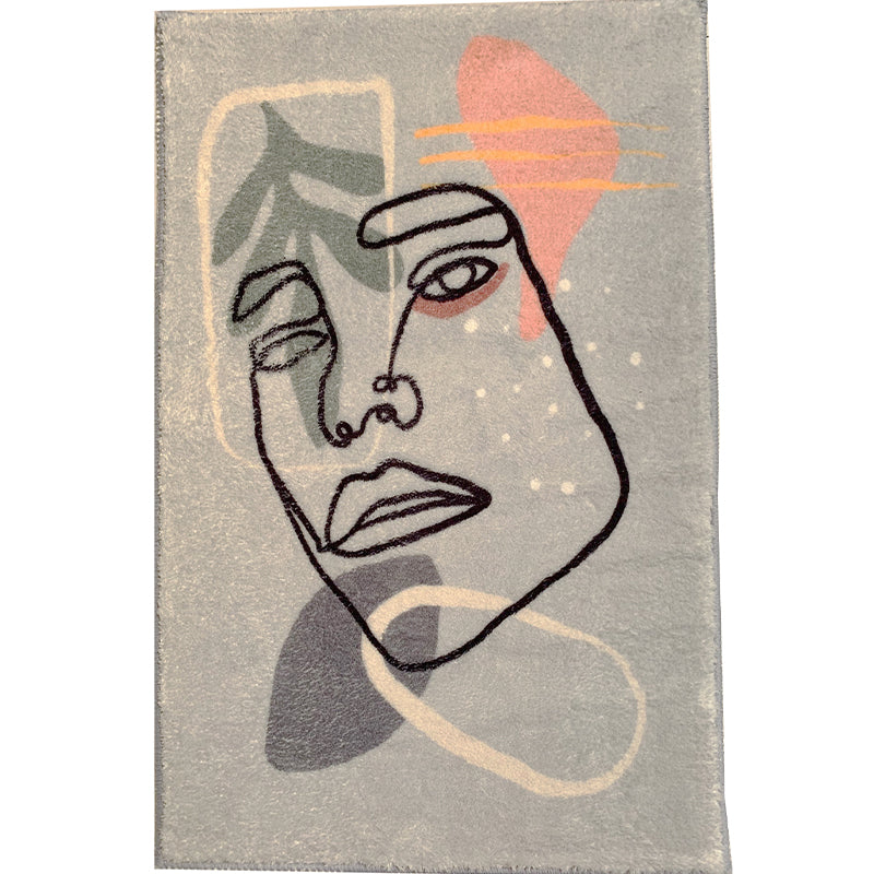Rynx | Western Living Room Rug Multi Color Abstract Print Indoor Rug Polyster Anti-Slip Backing Stain-Resistant Carpet