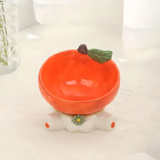 Rynx | High-Quality Cat Ceramic Bowl with Sloping Design for Easy Eating and Drinking