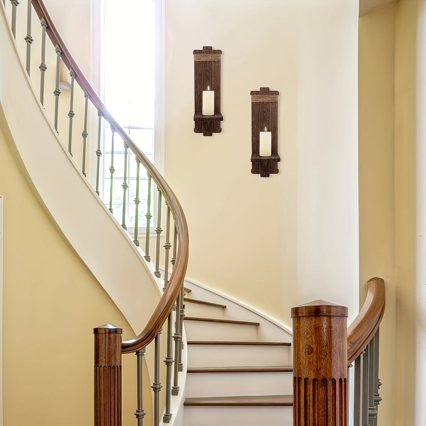Rynx | Rustic Wood Candle Holder - Wall Decoration
