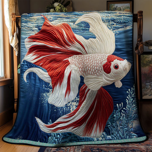 Rynx | Red White Fish Quilt