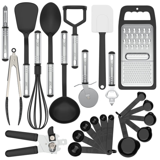 Rynx | 23 Pieces: Lux Decor Collection Stainless Steel Nylon Kitchen Utensil Set