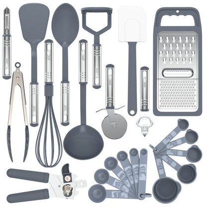 Rynx | 23 Pieces: Lux Decor Collection Stainless Steel Nylon Kitchen Utensil Set