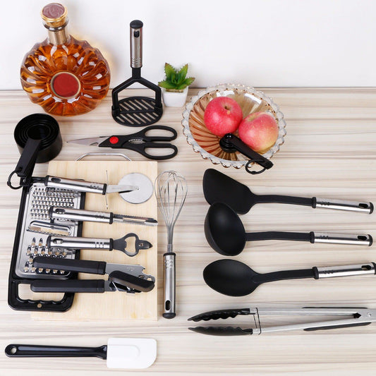 Rynx | 23-piece set: Kitchen Utensil Set Stainless Steel Nylon