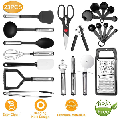 Rynx | 23-piece set: Kitchen Utensil Set Stainless Steel Nylon