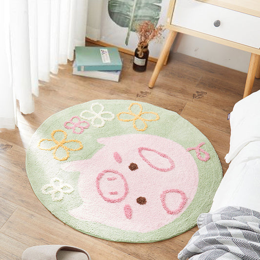 Rynx | Soothing Bedroom Carpet Multicolored Cartoon Printed Rug Polypropylene Easy Care Machine Washable Indoor Rug