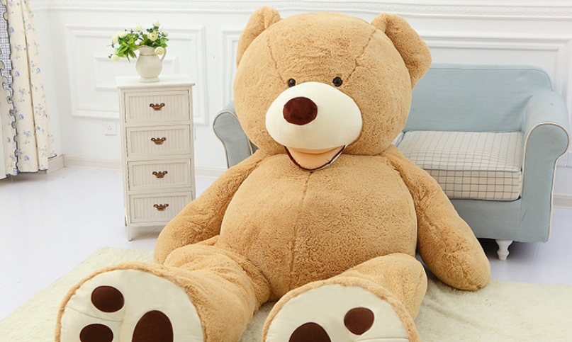 RYNX | Giant Teddy Plush Bear Giant Soft Toys Leather Cover Light brown