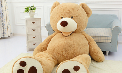 RYNX | Giant Teddy Plush Bear Giant Soft Toys Leather Cover Light brown