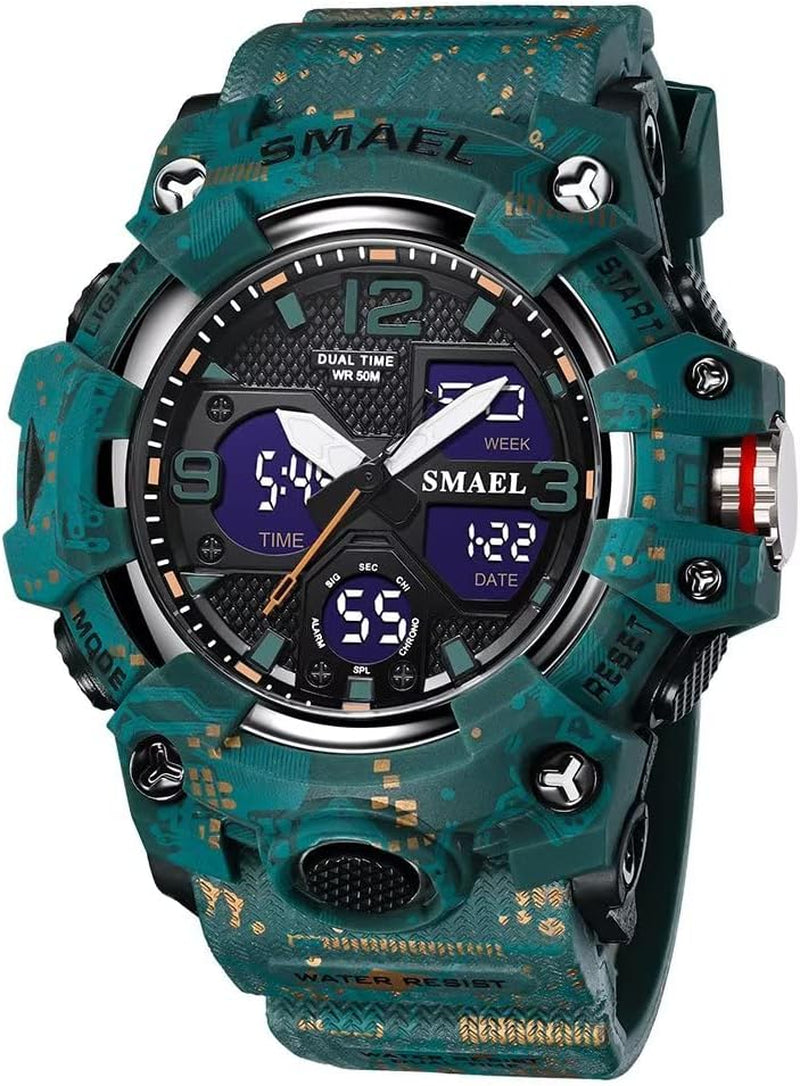 Rynx | Men's waterproof sports wristwatch with date and multifunction LED alarm stopwatch