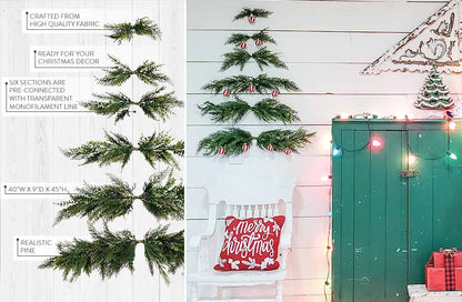 Rynx | 6-piece pine trees wall Christmas tree
