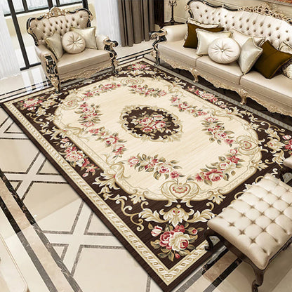 Rynx | Olden Parlor Rug Multicolored Floral Pattern Rug Synthetic Maintenance Friendly Stain Resistant Washable Rug