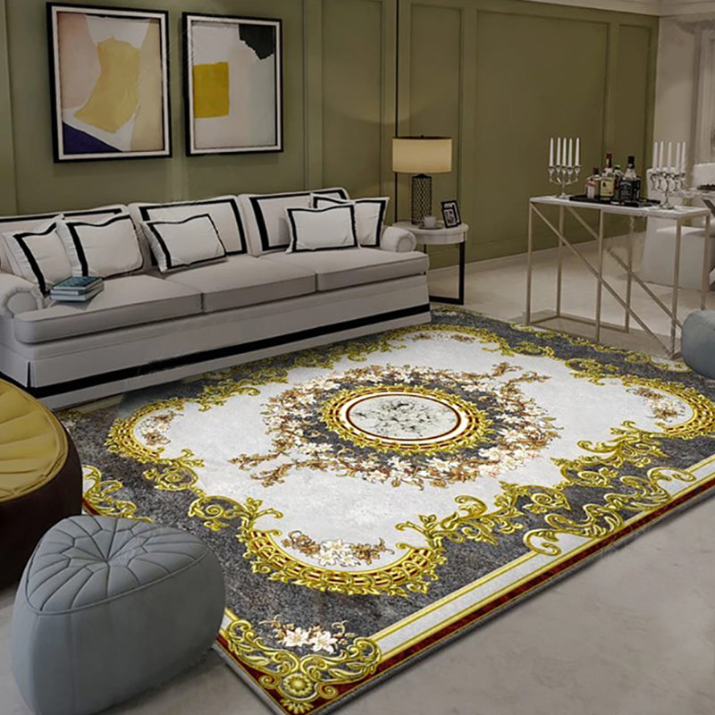 Rynx | Olden Parlor Rug Multicolored Floral Pattern Rug Synthetic Maintenance Friendly Stain Resistant Washable Rug