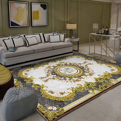 Rynx | Olden Parlor Rug Multicolored Floral Pattern Rug Synthetic Maintenance Friendly Stain Resistant Washable Rug