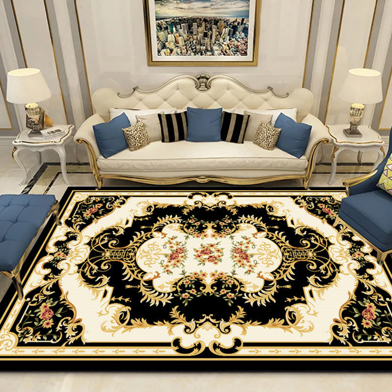 Rynx | Olden Parlor Rug Multicolored Floral Pattern Rug Synthetic Maintenance Friendly Stain Resistant Washable Rug