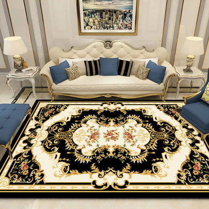 Rynx | Olden Parlor Rug Multicolored Floral Pattern Rug Synthetic Maintenance Friendly Stain Resistant Washable Rug