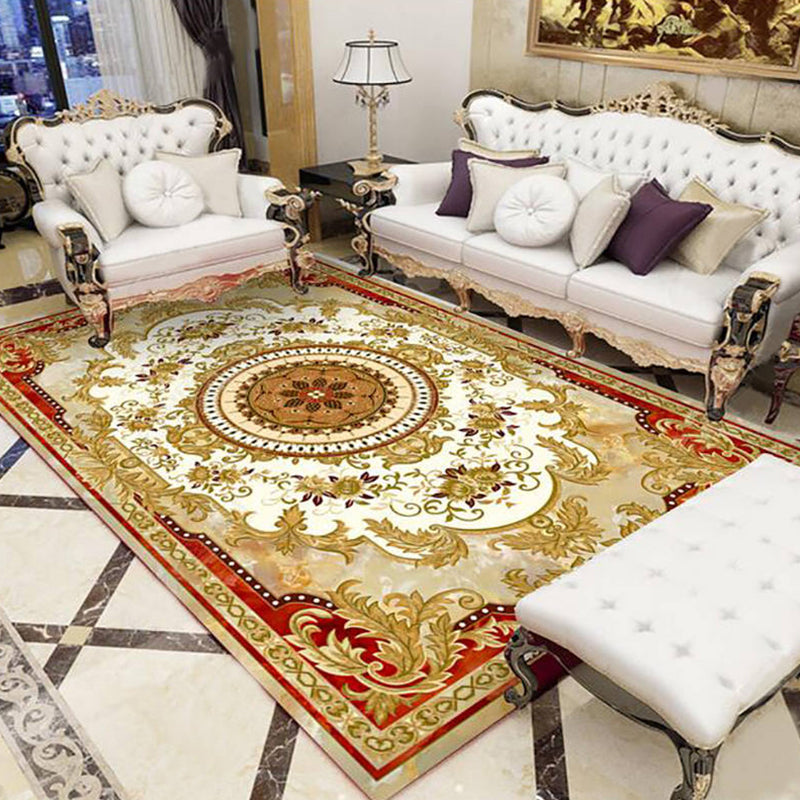 Rynx | Olden Parlor Rug Multicolored Floral Pattern Rug Synthetic Maintenance Friendly Stain Resistant Washable Rug