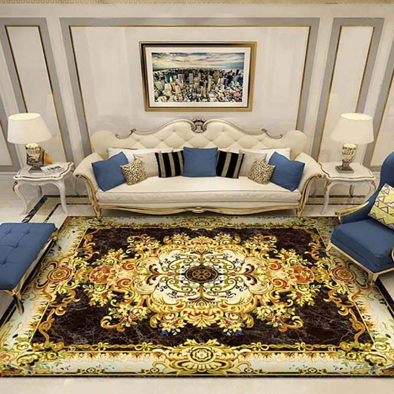 Rynx | Olden Parlor Rug Multicolored Floral Pattern Rug Synthetic Maintenance Friendly Stain Resistant Washable Rug