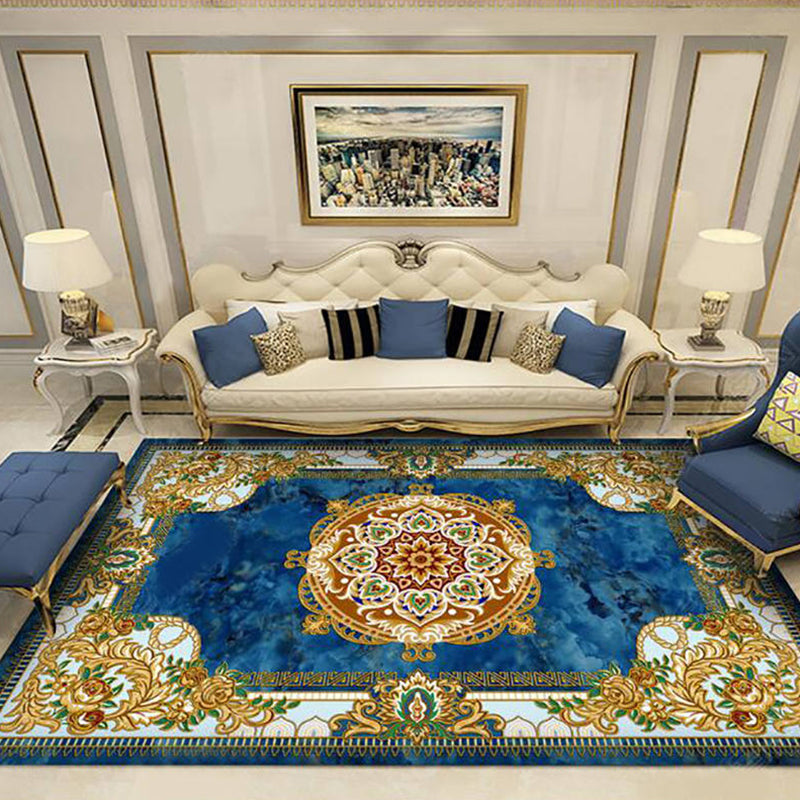Rynx | Olden Parlor Rug Multicolored Floral Pattern Rug Synthetic Maintenance Friendly Stain Resistant Washable Rug
