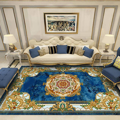 Rynx | Olden Parlor Rug Multicolored Floral Pattern Rug Synthetic Maintenance Friendly Stain Resistant Washable Rug