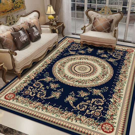 Rynx | Retro Living Room Carpet Multicolor Flower Pattern Berber Carpet Polyester Non-Slip Backing Pet-Friendly Carpet