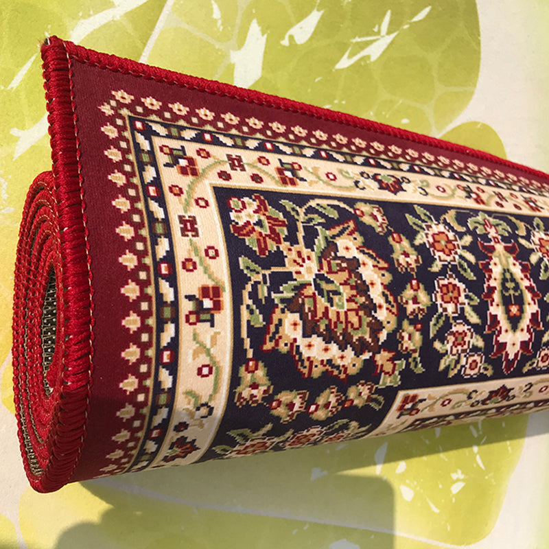 Rynx | Retro Living Room Carpet Multicolor Flower Pattern Berber Carpet Polyester Non-Slip Backing Pet-Friendly Carpet